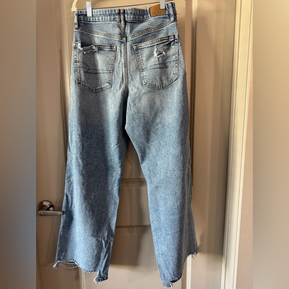American Eagle l Stretch Curvy Super High-Waisted Baggy Straight Jean l 10 - Picture 4 of 7